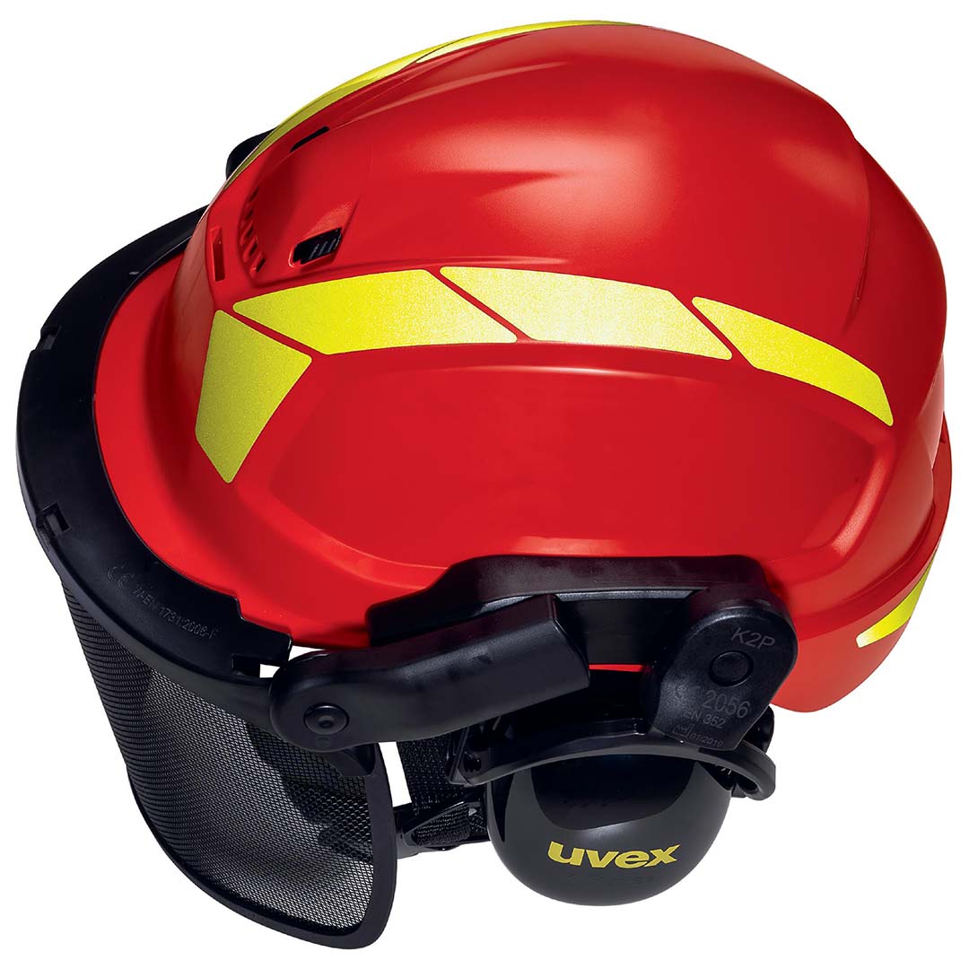 UVEX - Casco di sicurezza pheos forestale rosso