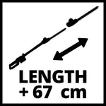 EINHELL - Tagliasiepi telescopico a batteria GC-HH 18/45 Li T-Solo