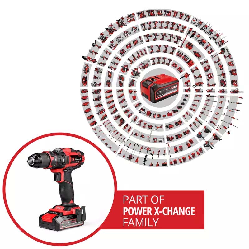 EINHELL - Avvitatore a batteria TE-CD 18/44 Li-i (1x2,5Ah)