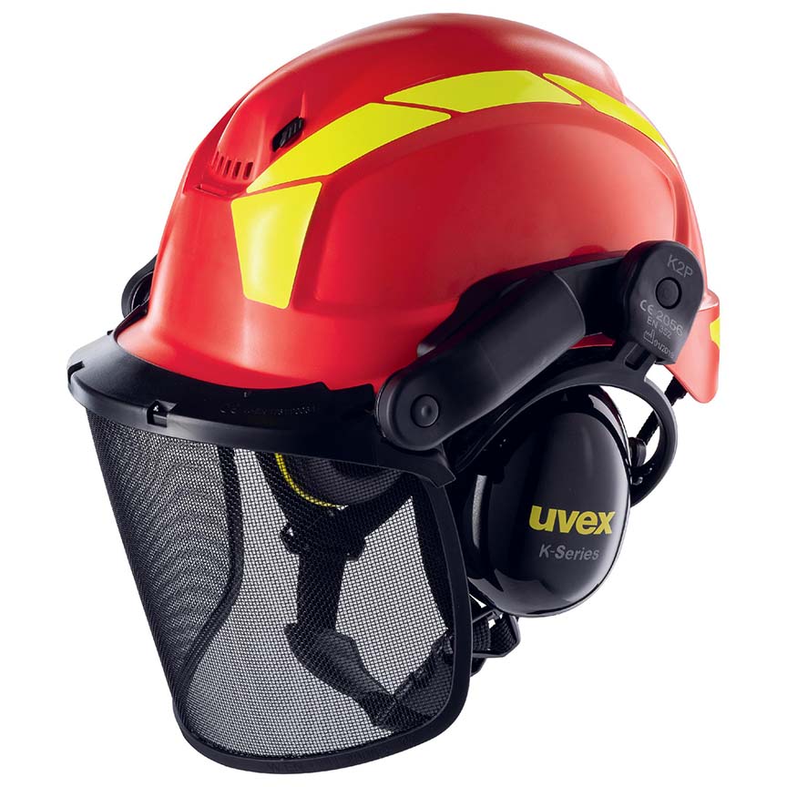 UVEX - Casco di sicurezza pheos forestale rosso