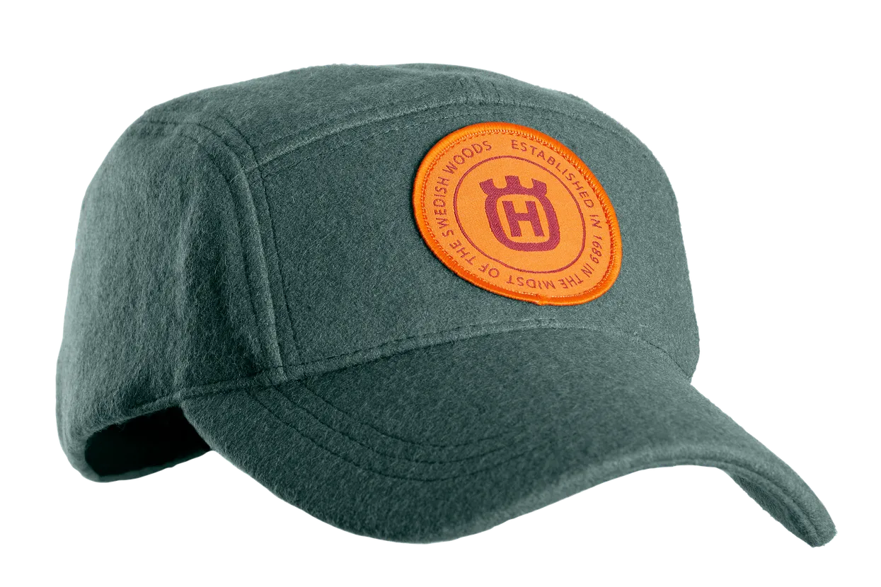 HUSQVARNA - Cappellino in lana verde bosco
