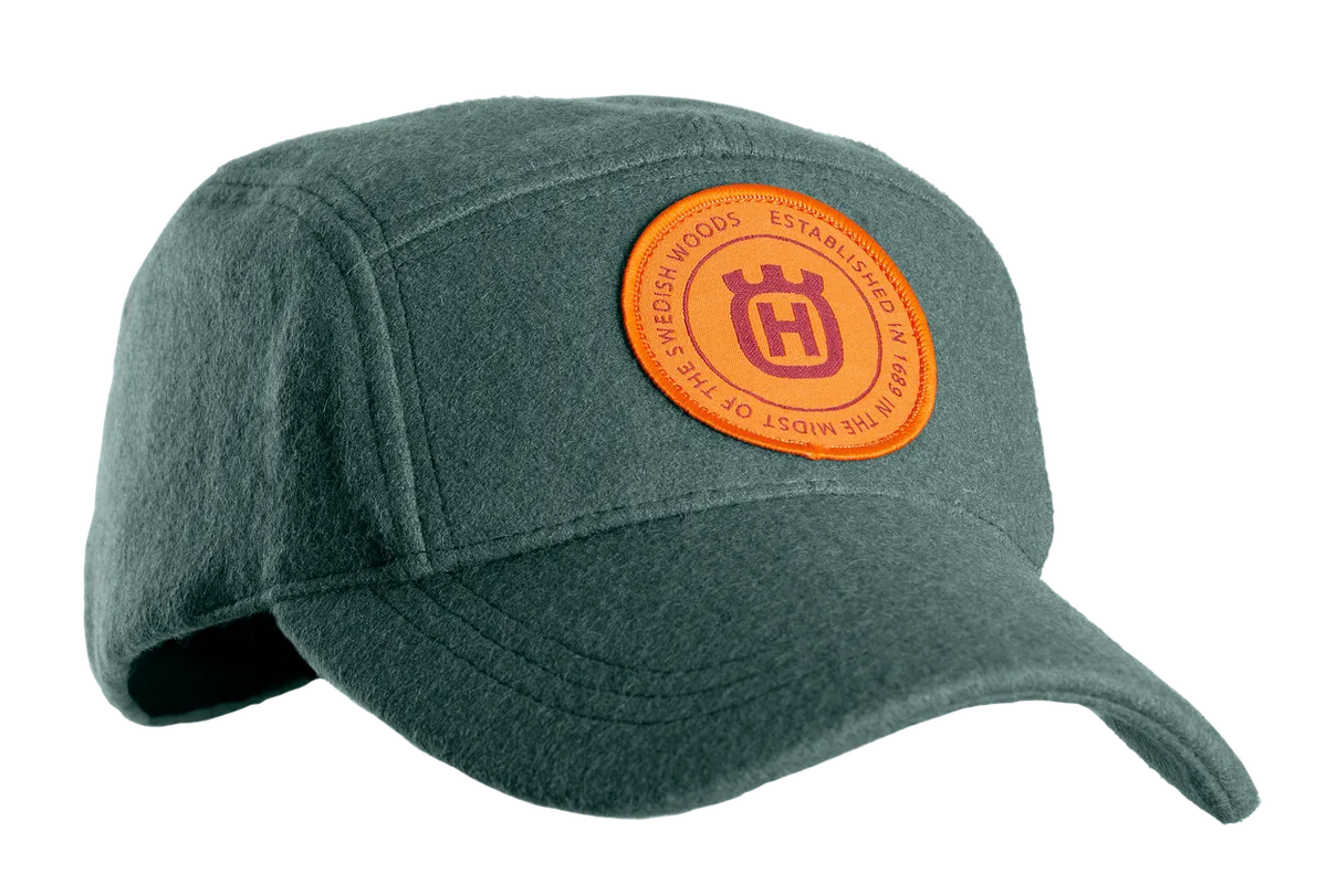 HUSQVARNA - Cappellino in lana verde bosco